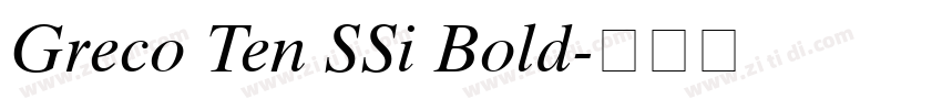 Greco Ten SSi Bold字体转换